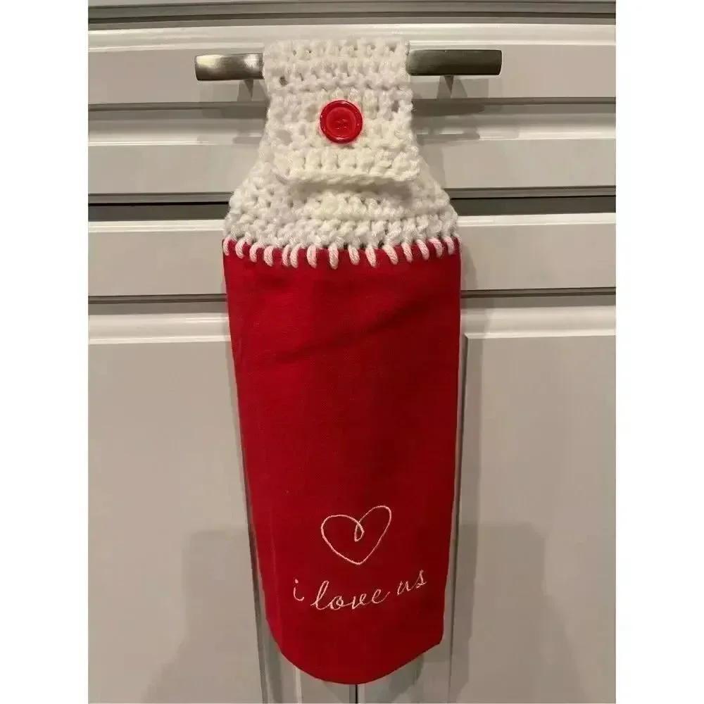 Crochet Top Kitchen Towel- I Love Us